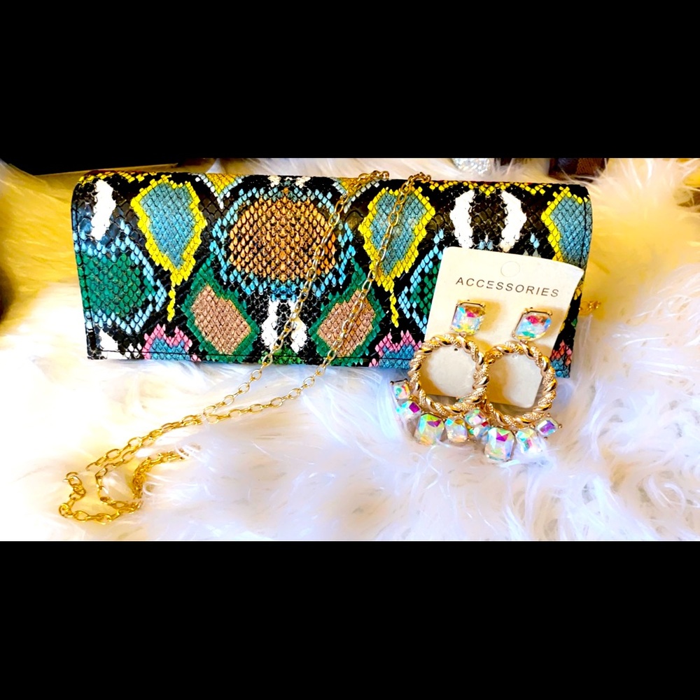Python Leather Purse